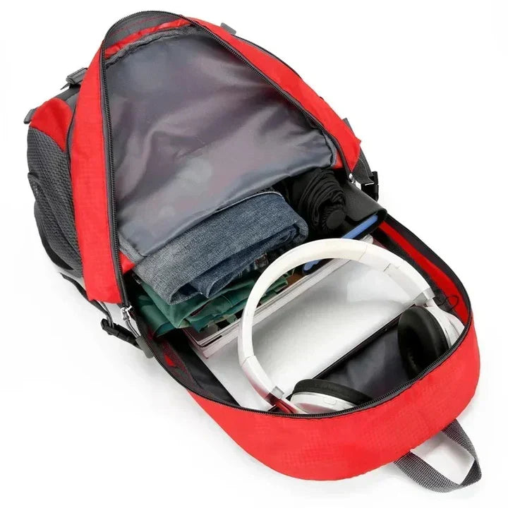 Sleek unisex waterproof travel backpack, versatile for hiking, day trips, and everyday essentials.