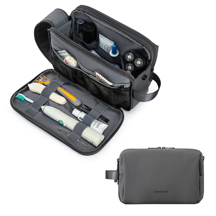 Durable, waterproof cosmetic & toiletry travel bag; lightweight organizer for all your men's & women's essentials.