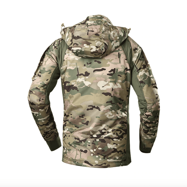 Unisex windbreaker jacket folded neatly, showcasing its portability and lightweight design