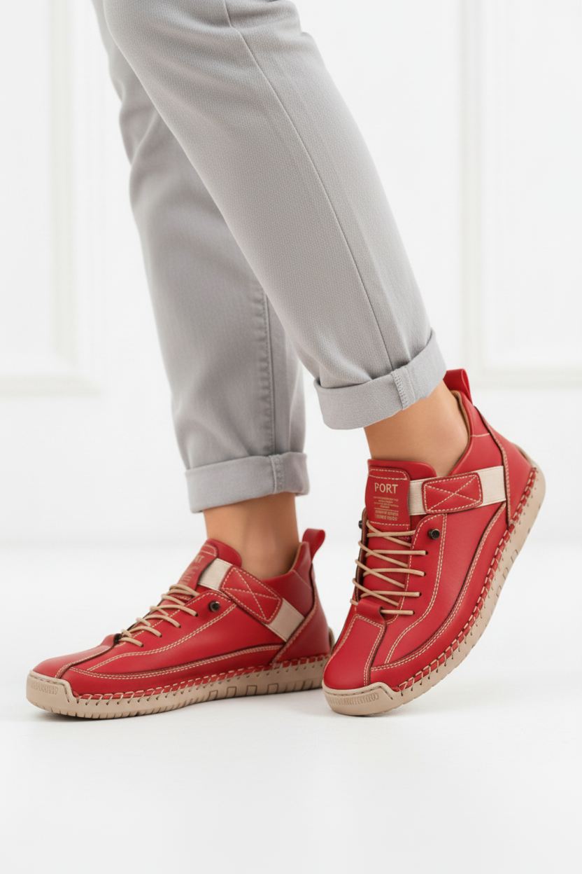 Athletic walking shoes for men & women, offering all-day cushioned support & wide fit.