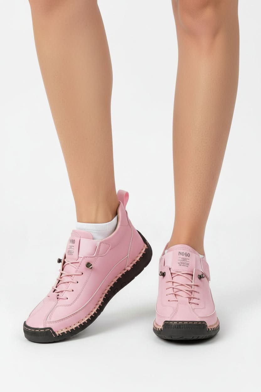 Pair of comfortable unisex walking shoes with responsive cushioning & wide fit.