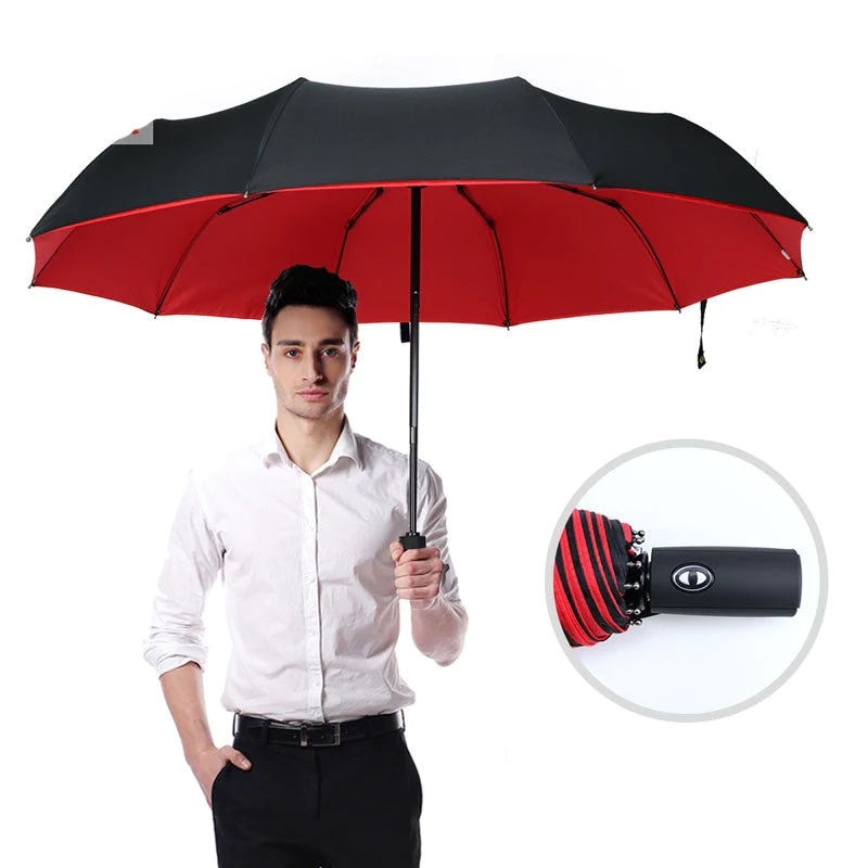 Unisex windproof travel umbrella, compact & durable for all weather protection.