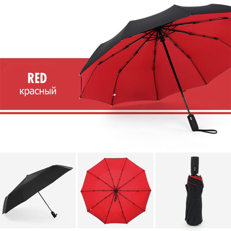 Robust unisex umbrella, featuring windproof construction for reliable rain protection.