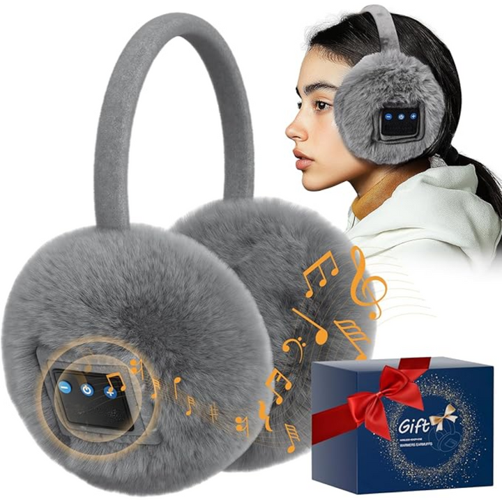 Protective cold weather ear warmers with wireless Bluetooth. Perfect for outdoor audio, music streaming, and phone calls.