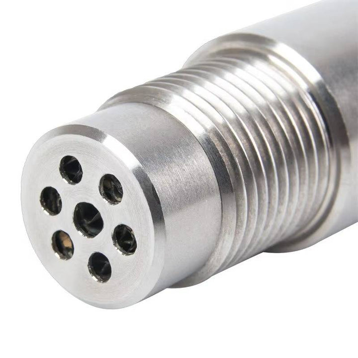 Universal car check engine light eliminator adapter with mini CAT, stainless steel, dual-thread fit, easy four-step install.