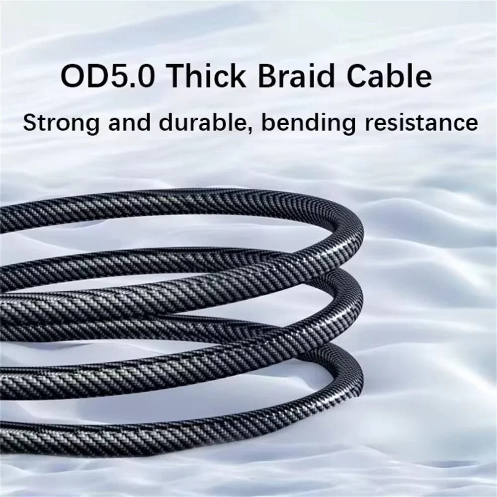 Smart universal charging cable with LED. USB-C for fast charge smartphones, tablets, laptops & data sync.