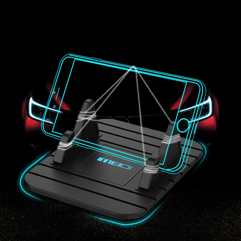 Universal desktop phone stand for hands-free viewing at home or office; non-slip silicone ensures stability.