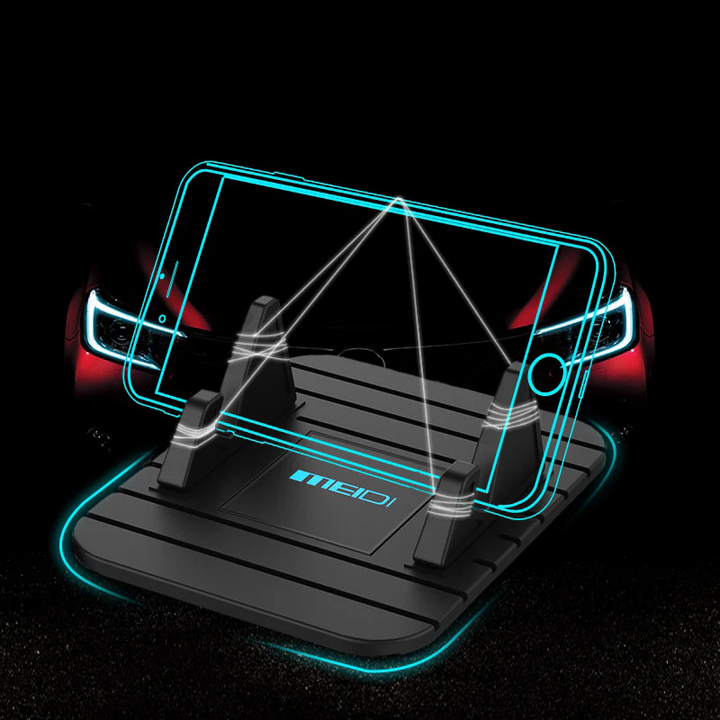 Universal desktop phone stand for hands-free viewing at home or office; non-slip silicone ensures stability.