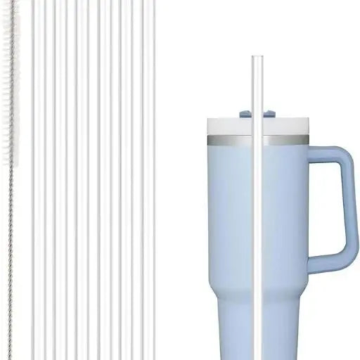 Durable reusable straws for Stanley tumblers & water bottles. BPA-free Tritan. Eco-friendly replacement.