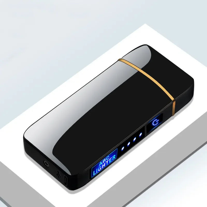 USB rechargeable plasma lighter, windproof electric arc for flameless ignition.