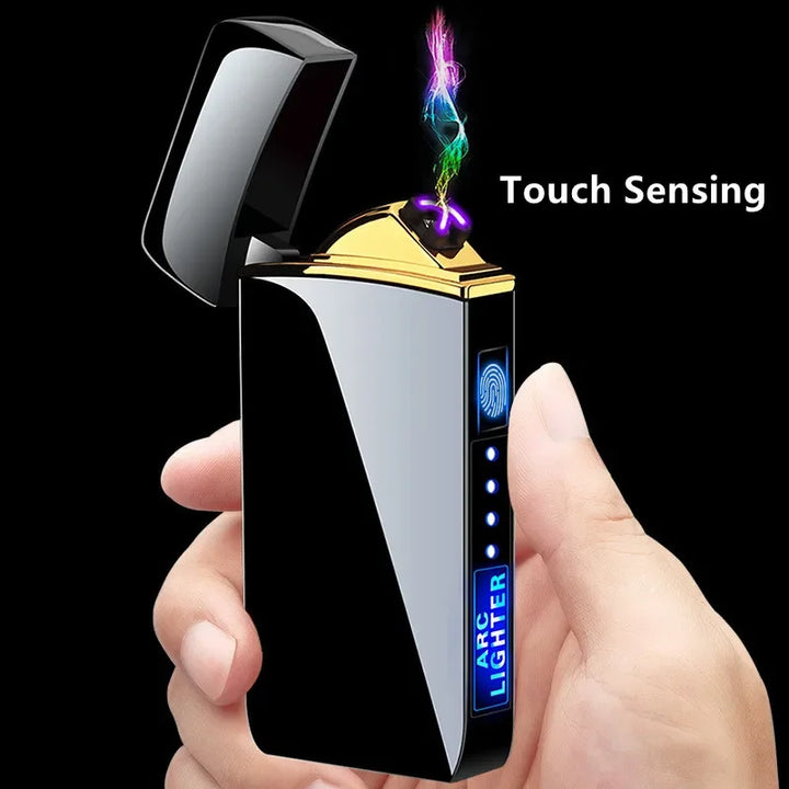 Innovative gadget: USB rechargeable windproof plasma lighter with electric arc ignition.