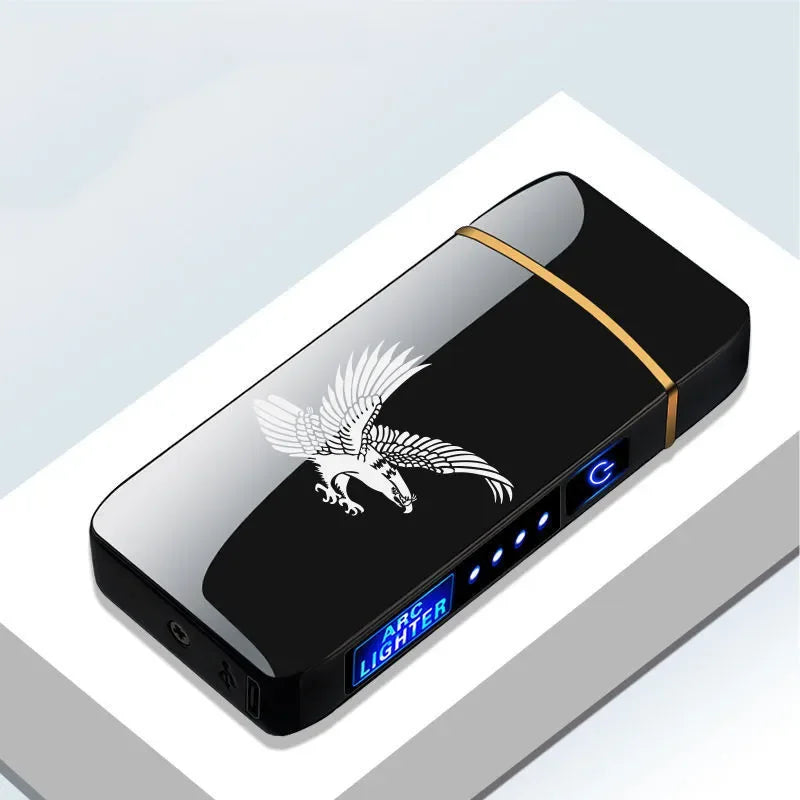 High-tech USB lighter, flameless electric arc, windproof plasma for modern convenience.