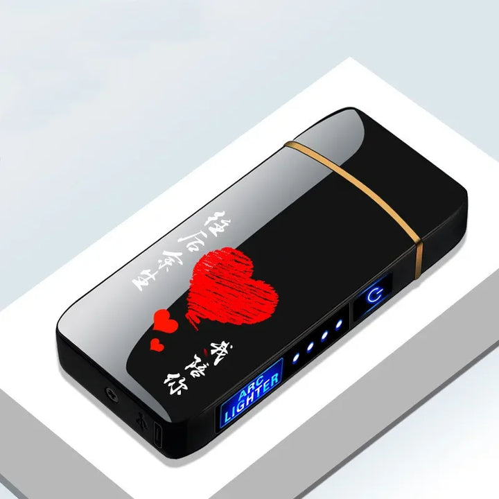 Rechargeable USB plasma lighter, windproof double arc for quick, efficient ignition.