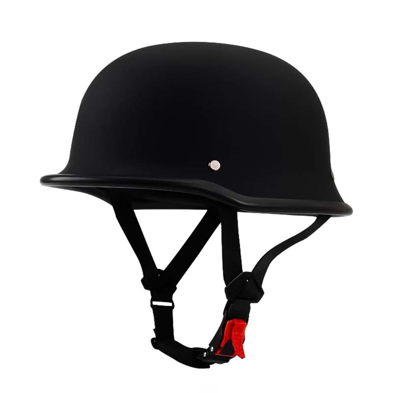 Unisex retro open-face motorcycle helmet, ECE DOT approved, essential rider gear for vintage motorcycle enthusiasts.