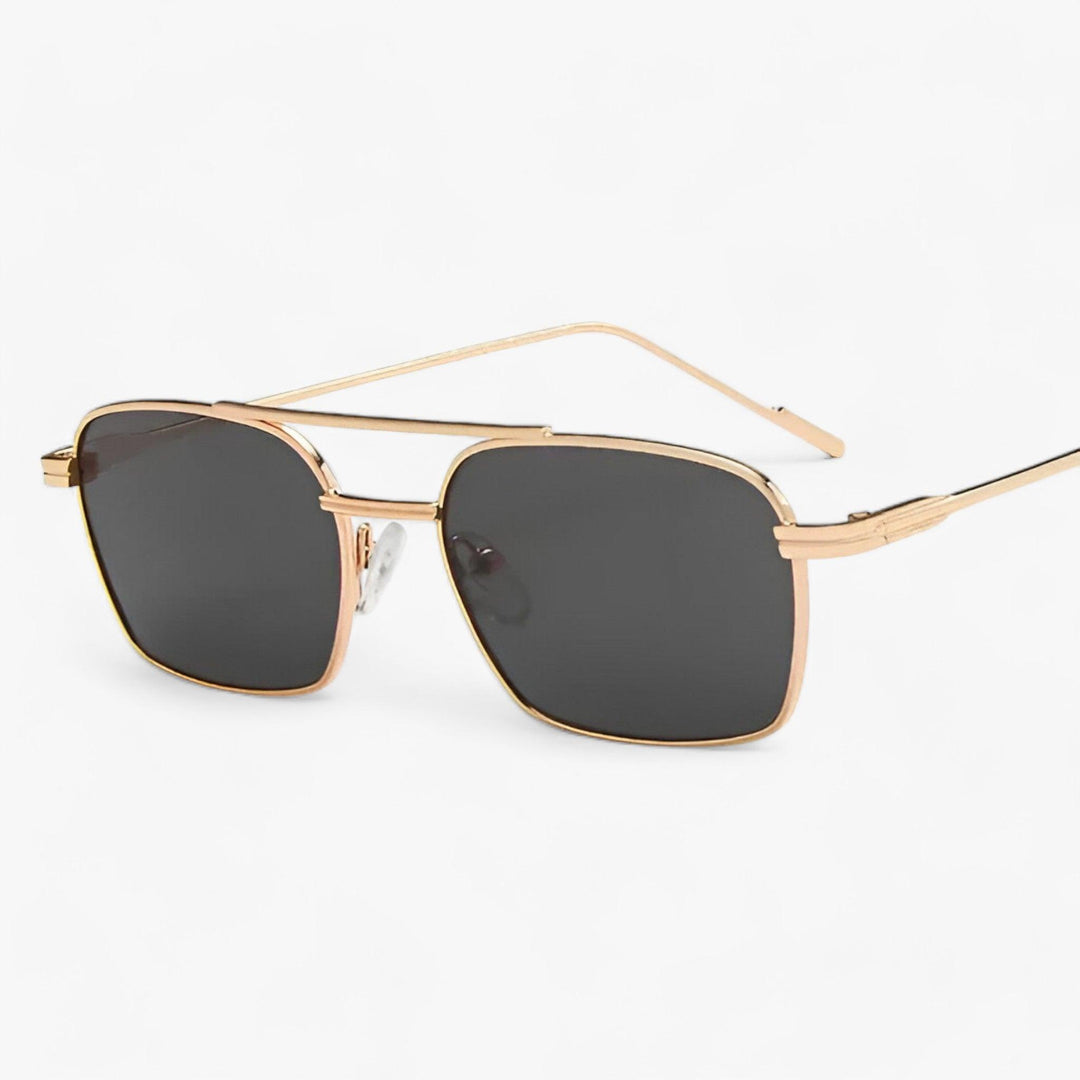 Stylish vintage double bridge sunglasses, unisex, retro appeal, UV protective, perfect for streetwear.