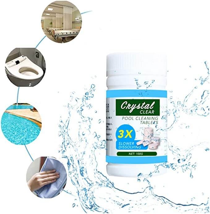 Fast-acting Water Clarifying Tablets for Pools & Spas, quickly achieving clear water and effective water treatment.
