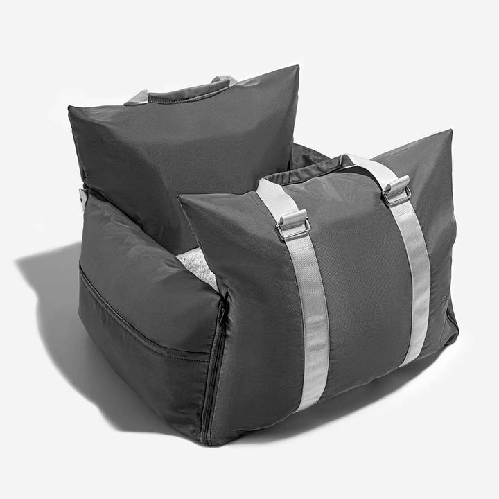 Versatile pet travel bed doubles as a comfy dog car seat. Ideal for safe trips & a cozy spot at your destination.