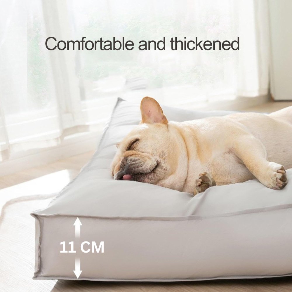 Non-slip waterproof dog bed with orthopedic support, providing ultimate comfort for senior pets.