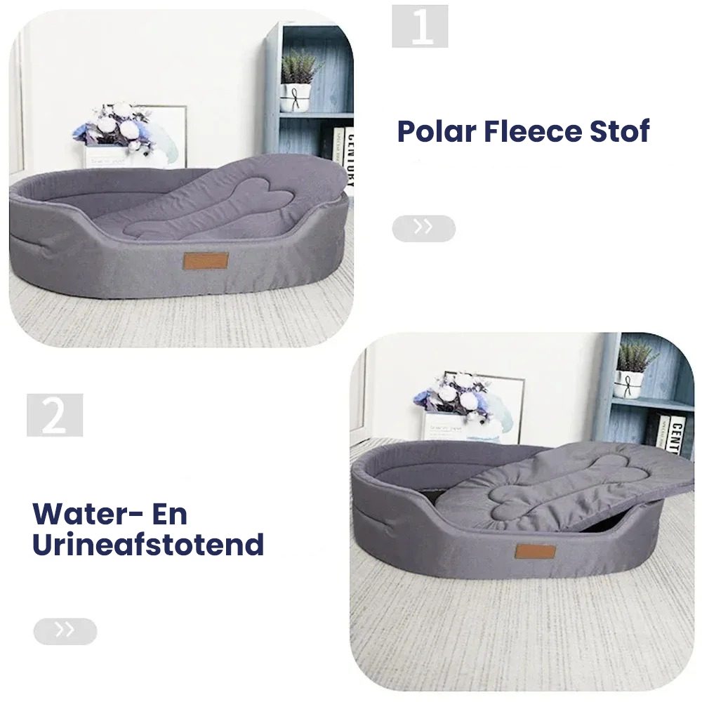 Waterproof plush dog bed for ultimate pet comfort. Durable, washable, and non-slip pet accessory.