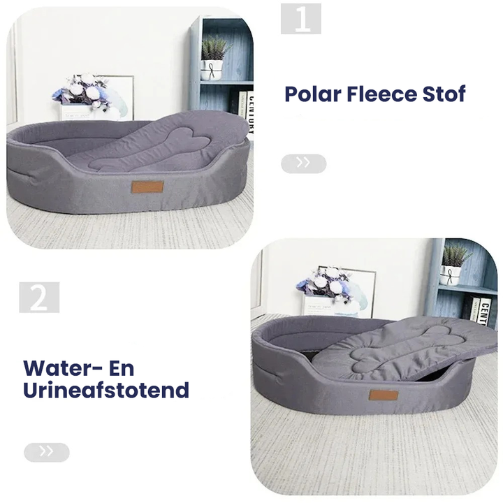Waterproof plush dog bed for ultimate pet comfort. Durable, washable, and non-slip pet accessory.