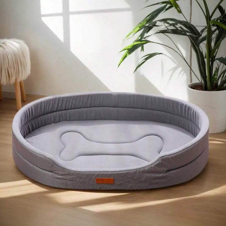 Soft & cozy dog bed with waterproof features. Plush material for ultimate pet comfort, durable & washable.