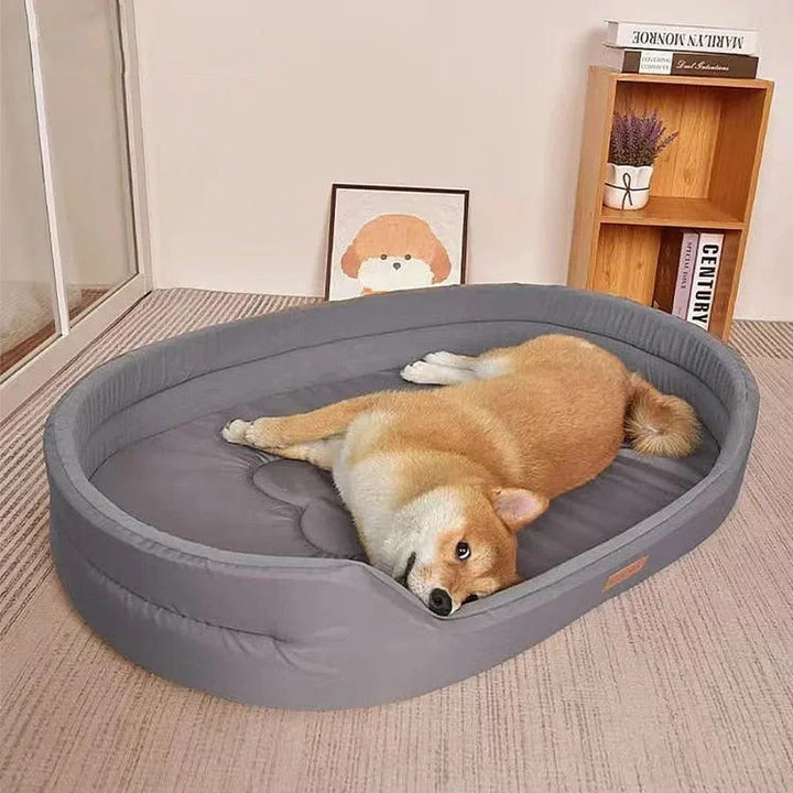 Ultimate pet comfort with this waterproof plush dog bed. A cozy, washable, and durable pet accessory.