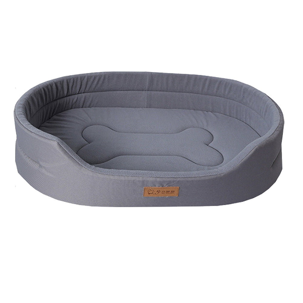 Non-slip waterproof plush dog bed ensuring pet comfort & stability. Easy-clean & durable pet supply.