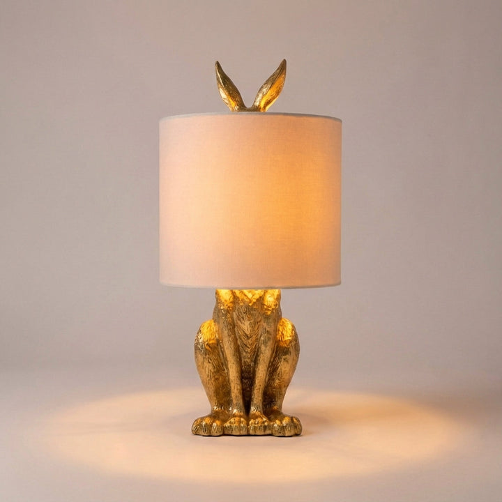 Whimsical masked animal lamp, Noctebelle. Artistic modern lighting for unique home decor and ambient light.
