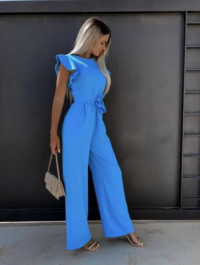 Elegant wide leg women's jumpsuit, a chic one-piece with comfortable fashion appeal.