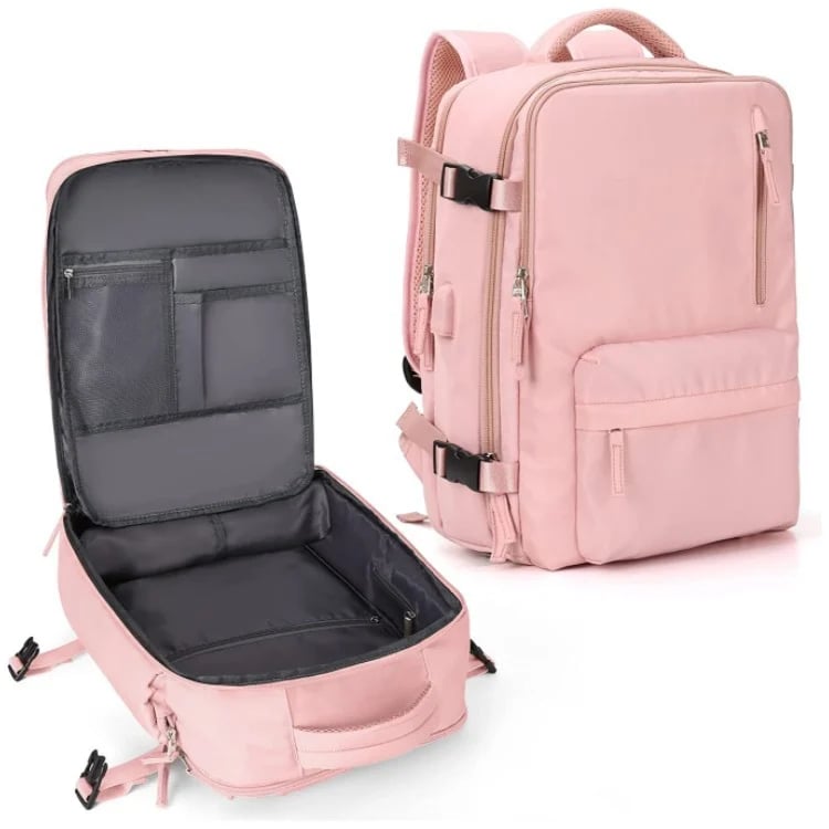 Anti-theft women's 35L travel backpack, waterproof & durable. Ensures secure, worry-free travel for all essentials.