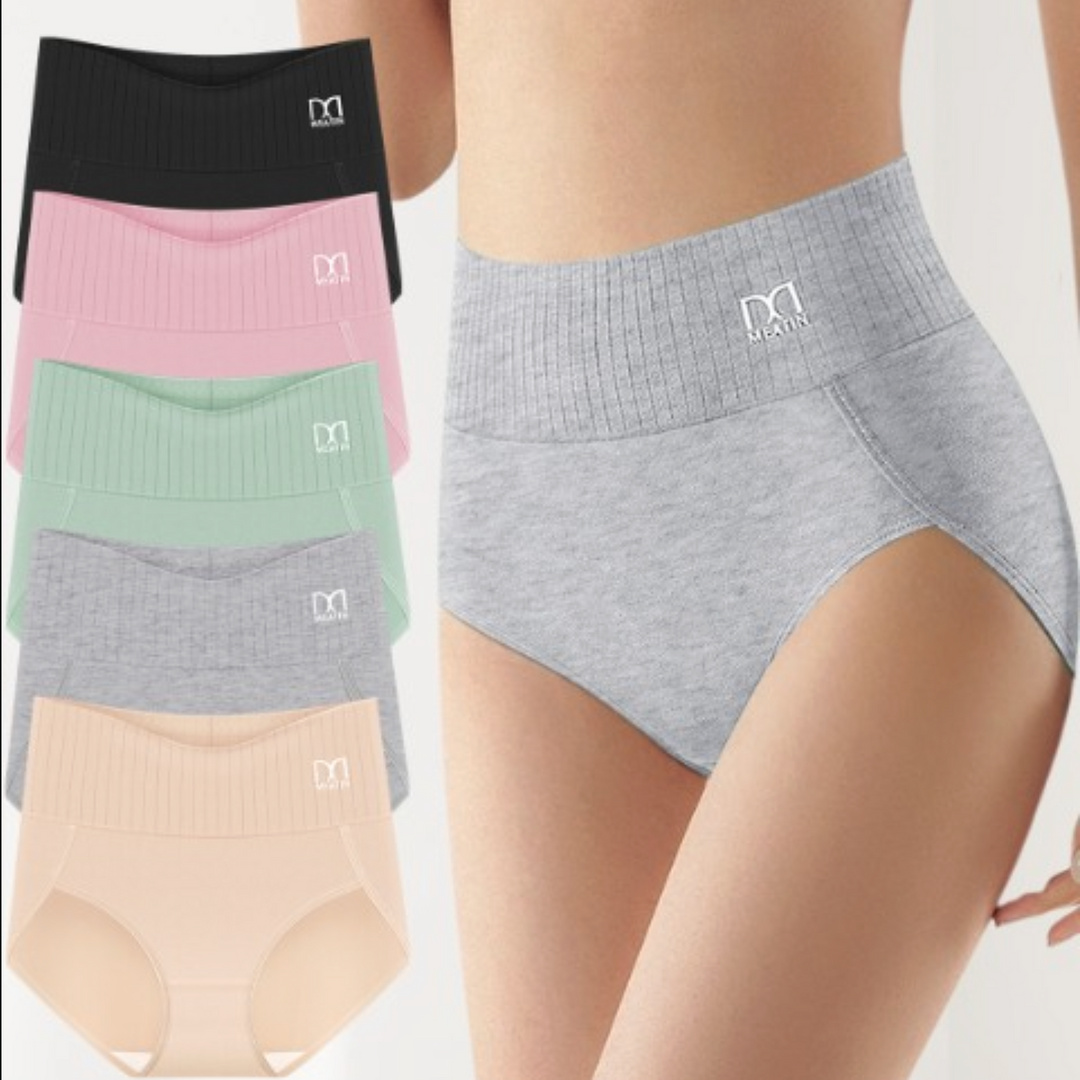 Women's 6-pack high-waist shaping briefs for ultimate comfort & tummy control. Seamless, invisible intimate underwear.