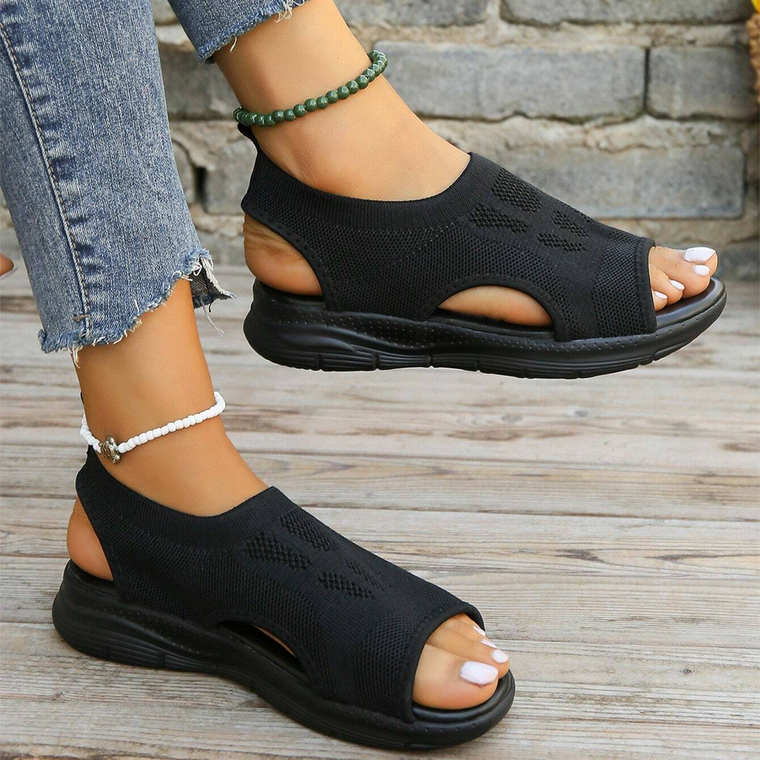 Orthopedic women's sandals promoting foot health, with adjustable fit for all-day comfort.