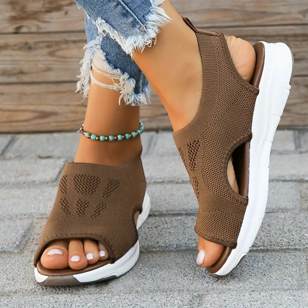 Ergonomic women's orthopedic sandals with adjustable ankle and forefoot straps for support.