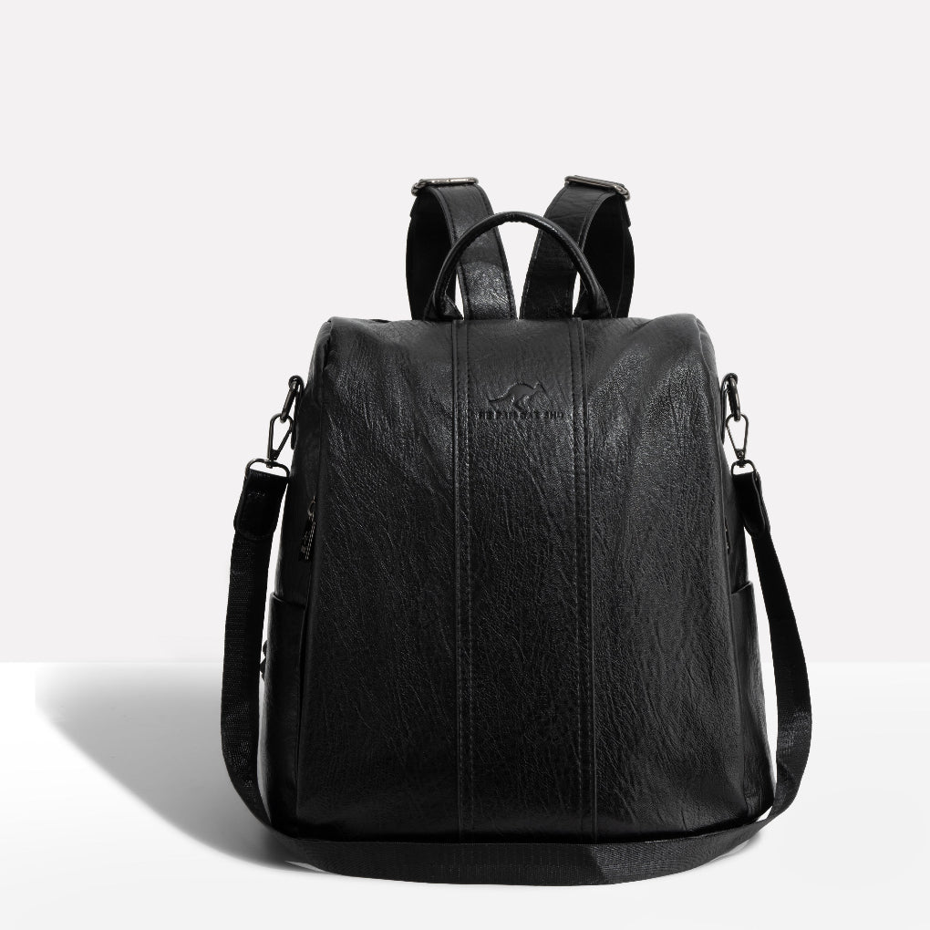 Women's anti-theft convertible backpack, perfect for secure daily commute & travel. Hidden pockets & water-resistant.