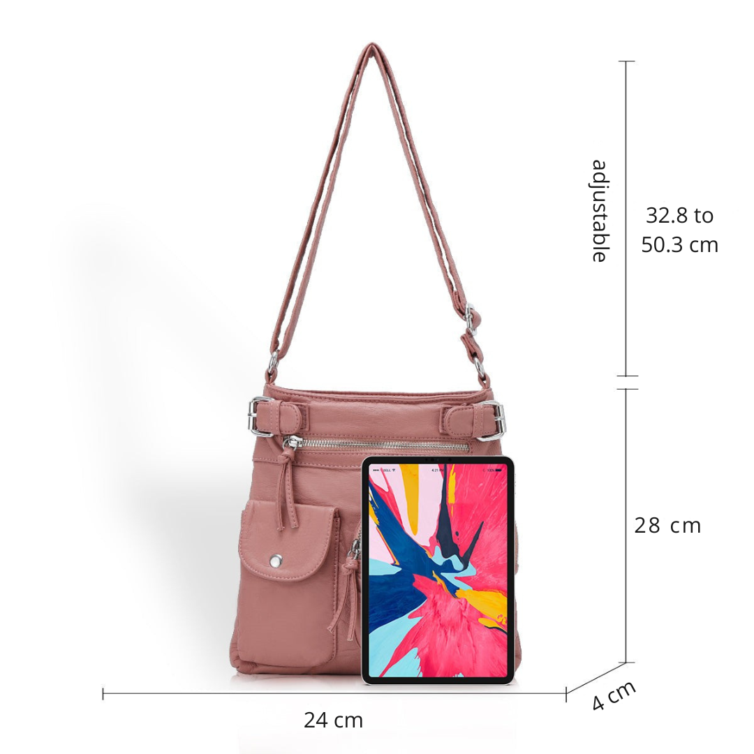 Secure anti-theft women's bag, designed as a comfortable crossbody for travelers.