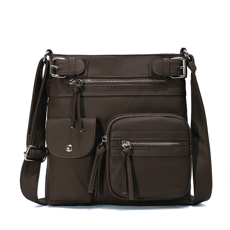 Women's secure crossbody bag, featuring anti-theft design for worry-free travel.