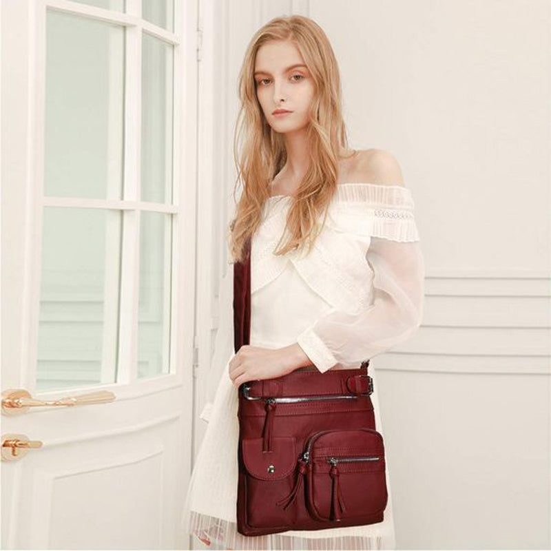 Everyday anti-theft crossbody bag for women, sleek design and secure compartments.