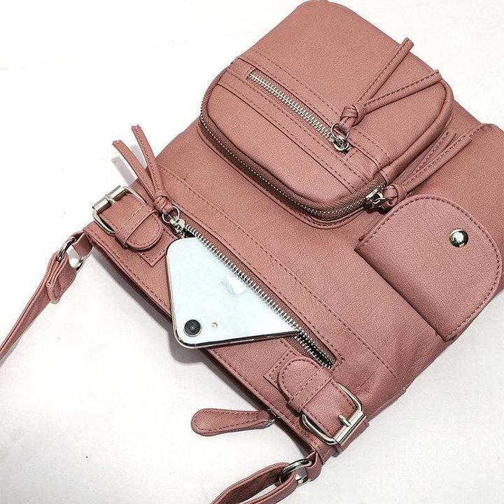 Fashionable women's travel crossbody bag with robust anti-theft protection.