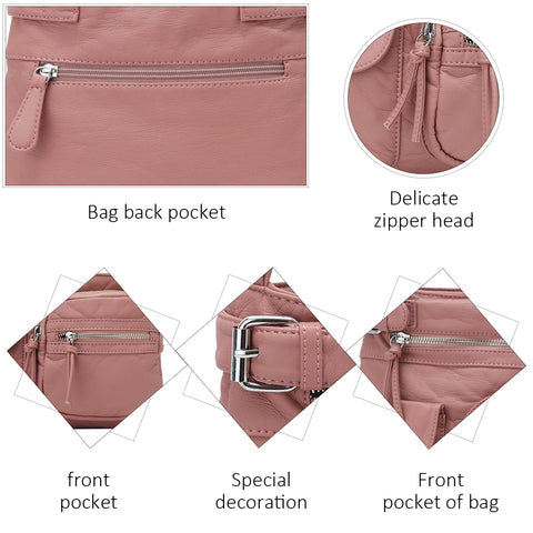 Slim women's anti-theft shoulder bag, ideal for essentials and security.