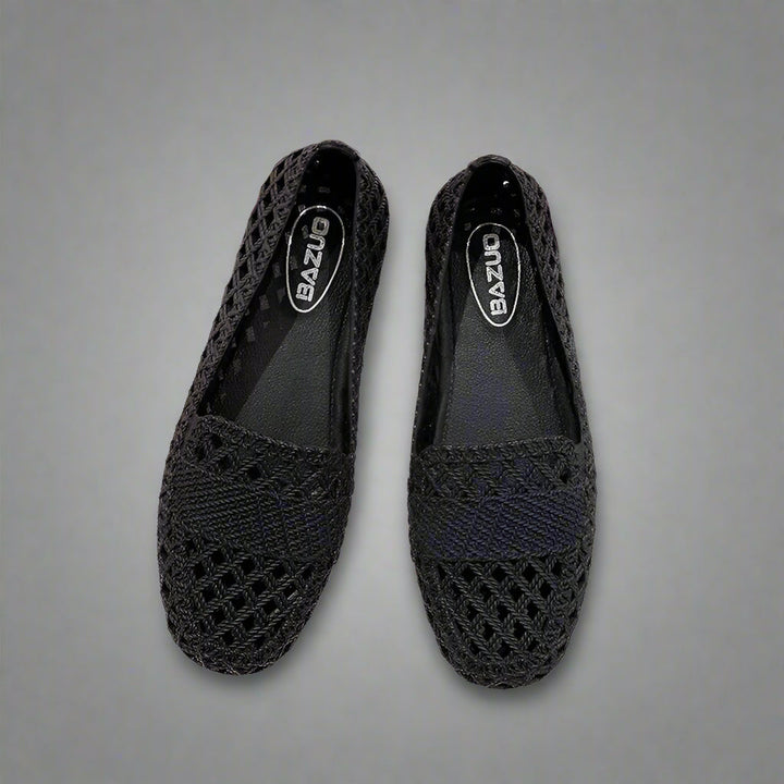 White women's comfort spring flats, ideal casual slip-on shoes for everyday