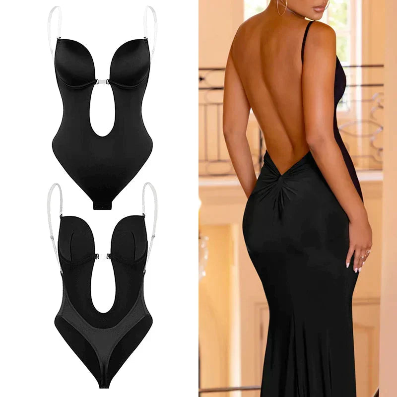 Achieve a smooth silhouette with this women's backless body shaper, ideal for formal wear & evening gowns.