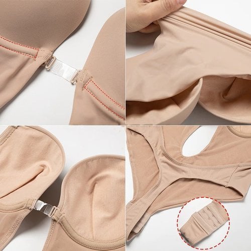 Confidently wear formal evening wear with this women's backless body shaper, offering invisible sculpting support.