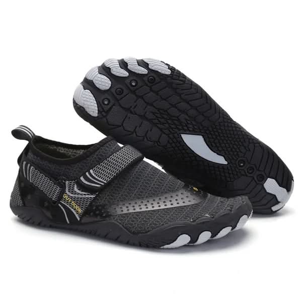 Active women's quick-dry barefoot water shoes. Flexible, lightweight aqua footwear for beach and outdoor walking.