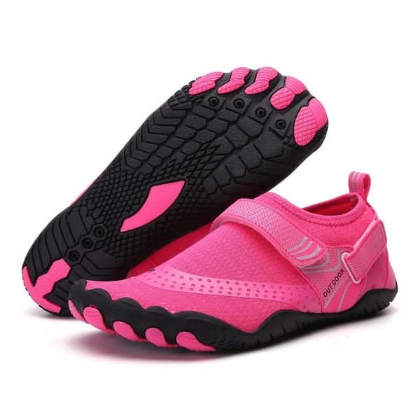 Versatile women's barefoot water shoes. Quick-dry swimming, beach, hiking & outdoor adventure footwear.