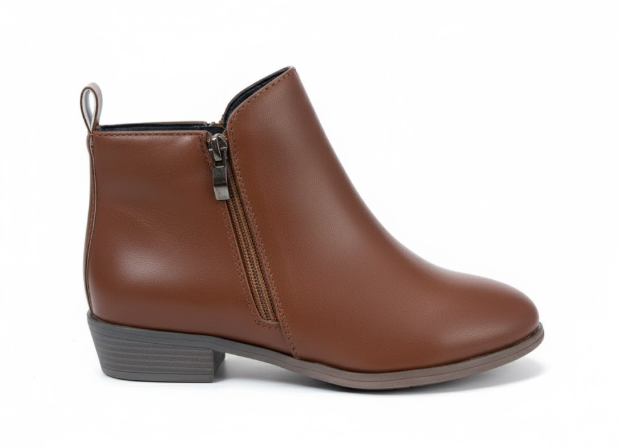 Comfortable women's ankle boots, featuring a sturdy block heel & side zip for versatile everyday & workwear.