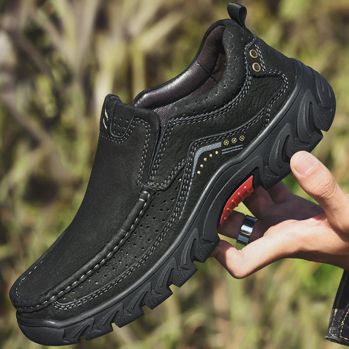 Women's orthopedic black leather boots, featuring a padded collar for extra comfort and fit