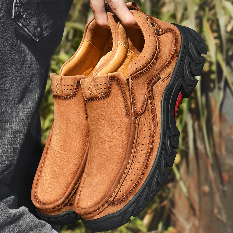 Classic women's brown leather orthopedic boots, providing stylish comfort for any outfit
