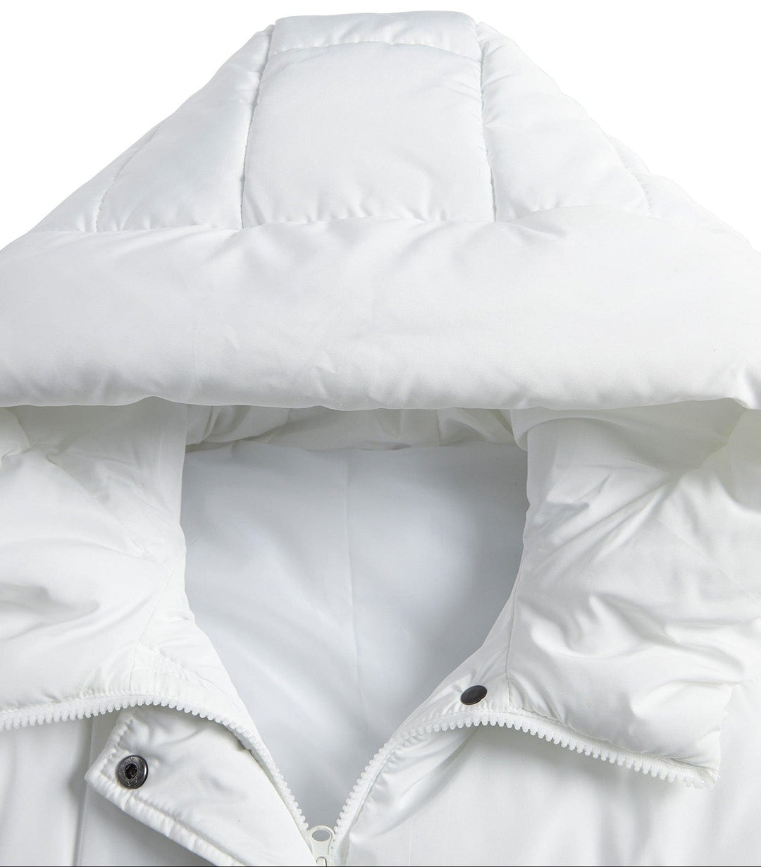 Women's warm quilted puffer vest, extended length for added coverage and style.