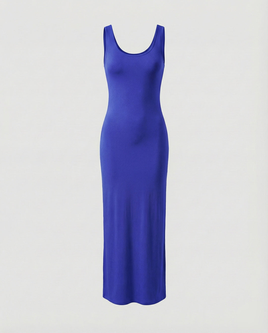 Light & airy scoop neck sleeveless bodycon maxi dress, essential women's summer fashion.