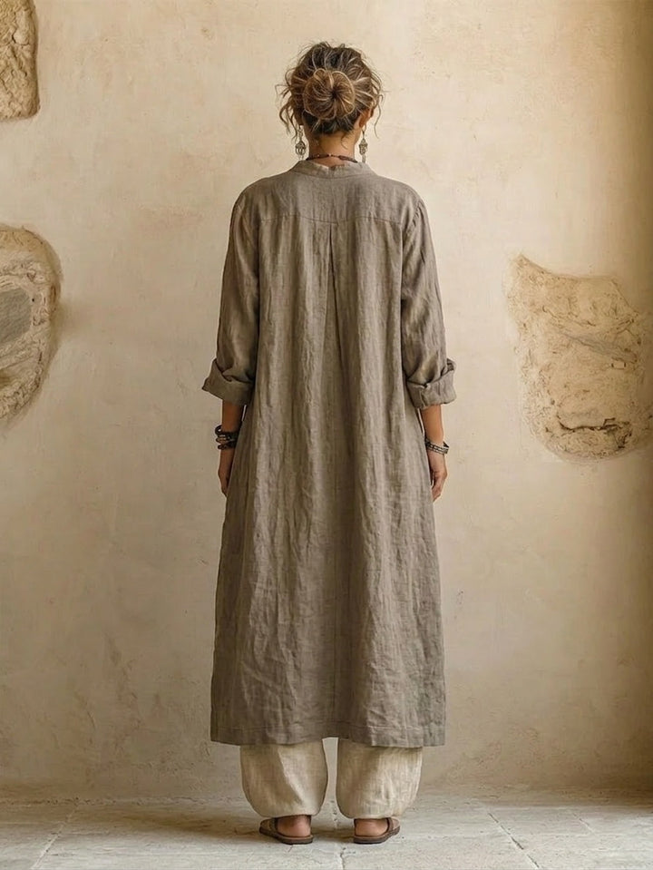 Comfortable women's three-piece set: boho wide leg pants, top, and a lightweight printed cardigan for summer.